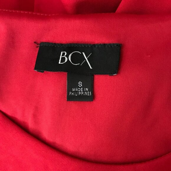 BCX Red Striped Fit & Flared Belted Dress NWT SMALL - Picture 6 of 7